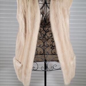 REAL MINK Elegant Cream Women's Vest